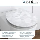 SCHÜTTE WC-Bril 80545 DIAMOND - High Gloss - MDF-Hout - Soft Close - Verchroomde Scharnieren - Decor - 1-zijdige Print