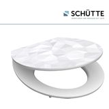 SCHÜTTE WC-Bril 80545 DIAMOND - High Gloss - MDF-Hout - Soft Close - Verchroomde Scharnieren - Decor - 1-zijdige Print