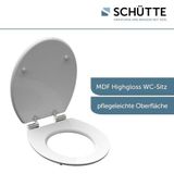 SCHÜTTE WC-Bril 80545 DIAMOND - High Gloss - MDF-Hout - Soft Close - Verchroomde Scharnieren - Decor - 1-zijdige Print