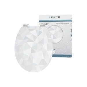 SCHÜTTE WC-Bril 80545 DIAMOND - High Gloss - MDF-Hout - Soft Close - Verchroomde Scharnieren - Decor - 1-zijdige Print