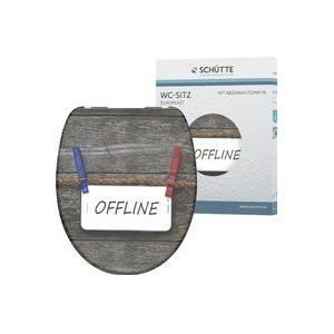 SCHÜTTE WC-Bril 82157 OFFLINE - Duroplast - Soft Close - Verchroomde Scharnieren - Decor - 1-zijdige Print