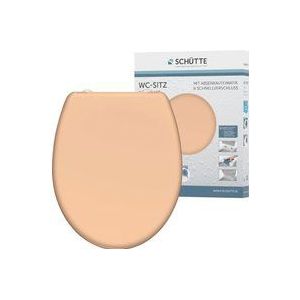 SCHÜTTE WC-Bril 82305 BEIGE - Duroplast - Soft Close - Afklikbaar - RVS-Scharnieren - Gelakt - Bahama Beige