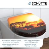 SCHÜTTE WC-Bril 82360 AFRICA - Duroplast - Soft Close - Afklikbaar - RVS-Scharnieren - Decor - 3-zijdige Print