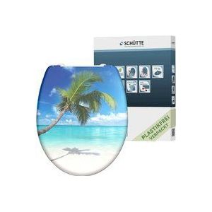SCHÜTTE WC-Bril 82363 CARRIBEAN - Duroplast - Soft Close - Afklikbaar - RVS-Scharnieren - Decor - 3-zijdige Print