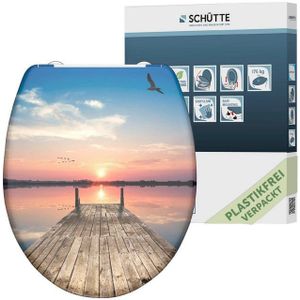 Schütte Duroplast WC Sitz SUNSET SKY, mit Absenkautomatik und Schnellverschluss