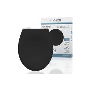 Toiletbril Schutte Lupos Softclose en Quick-Release Mat Zwart