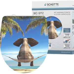 SCHÜTTE toiletbril met soft-close happy elephant duroplast hoogglans