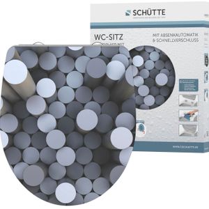 SCHÜTTE WC-bril ROUND DIPS - Grijs - Duroplast - Softclose