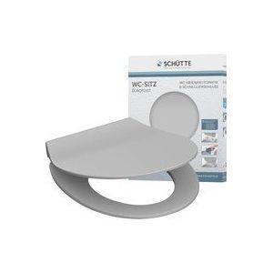 Toiletzitting Schutte Slim Grey Duroplast Ultra Dun Met Soft Close en Quick Release Gelakt Grijs Schütte