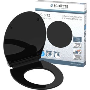 Schutte Duroplast WC-bril SLIM BLACK met soft-close en quick-release | zwart
- 82710 - 82710