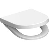 SCHÜTTE WC-Bril 82910 D-SHAPE WHITE - Duroplast - D-vorm - Soft Close - Afklikbaar - RVS-Scharnieren - Gelakt - Wit