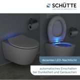 Schutte Duroplast WC-bril met LED-nachtverlichting | soft-close en afklikbaar | wit
- 82950 - 82950
