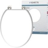 SCHÜTTE WC-Bril 84000 WHITE - MDF-Hout - RVS-Scharnieren - Gelakt - Wit