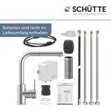 SCHÜTTE 99700 VITAL Sensor-wastafelarmatuur keuken, keukenkraan met uittrekbare douche, automatische kraan met sensor, mengkraan voor de gootsteen, contactloze infrarood armatuur, chroom