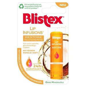 Blistex Lip Infusions Restore | Rijke lippenverzorging zonder minerale oliën | Voor een gladde, super zachte lippengevoel | 3,7 g
