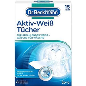 Dr. Beckmann Set van 15 sterke doeken, actief wit, stralend wit bij elke wasbeurt, tegen vergrijzing