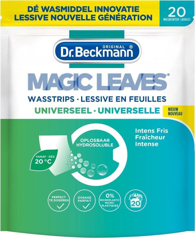 Dr. Beckmann - Magic Leaves - Wasstrips - Universeel - 12 Stuks