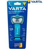 VARTA Led-hoofdlamp met 3 AAA-batterijen - H10 Pro hoofdlamp - 2 verlichtingsmodi - spatwaterdicht - dimfunctie - met draaibare kop - blauw