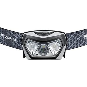 Varta 18650101401 Outdoor Sports H30R Pro oplaadbare LED-hoofdlamp incl. snoerloos oplaadstation, IPX7, dimbaar, schokbestendig, draaikop, zwart voor outdoor, hardlopen, wandelen, fietsen