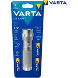 Zaklamp Varta UV-lamp Grijs Aluminium