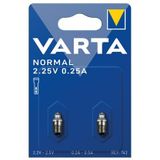 Varta - LAMP742 742 gloeilamp met schroefvoet 2,25 V 0,25 A 143944 Argon, transparant, 2 stuks