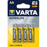 Varta - Superlife - AA Batterijen - 1,5 Volt - 4 Stuks