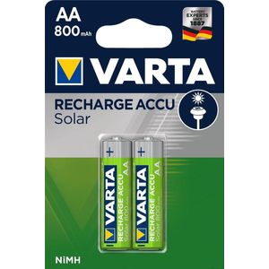 VARTA 2 Varta 56736 Akku AA 800mAh Recharge Accu Solar NiMH im 2er Blister Akkupacks