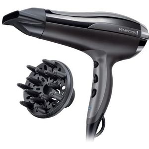 Remington Föhn Pro-Air Turbo (2400 Watt, Krachtig Met Turbofunctie, Ionen Voor Pluisvrij Haar, Coolshot, Met Diffuser) Hair Dryer D5220