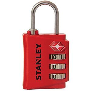 STANLEY TravelMax TSA Cijferslot 30 mm rood veiligheidsindicator 3-cijferig S742-055, slot, beugelslot