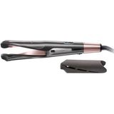 Curl & Straight Confidence - Stijltang - Zwart - 2-in-1 Ontwerp
