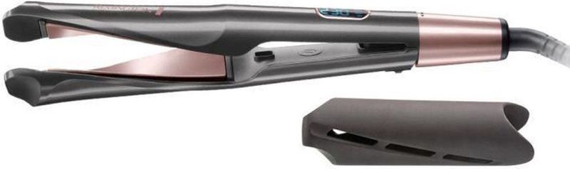 Curl & Straight Confidence - Stijltang - Zwart - 2-in-1 Ontwerp