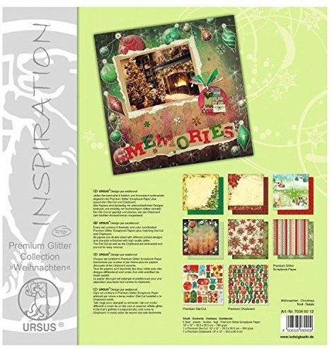 Ludwig Bähr Scrapbook Paper Premium Glitter 30,5x30,5cm Collection Wei