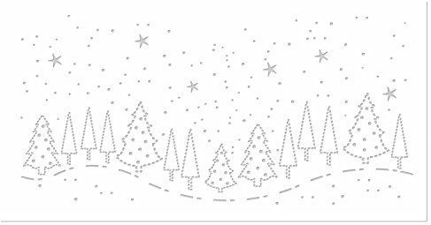 Silhouetten-Tischlicht Filigrano 8x14cm Weihnachtsland wei&#223; VE=5 Blatt