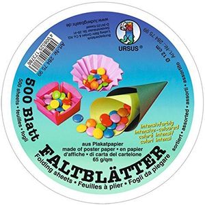 Ludwig Bähr Faltblätter Intensiv 12cm rund VE=500 Blatt 10 Farben sort
