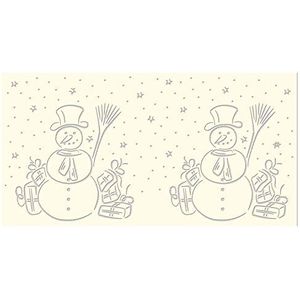 5 x Ludwig Bähr Silhouetten-Tischlicht Filigrano 8x14cm Schneemann cre