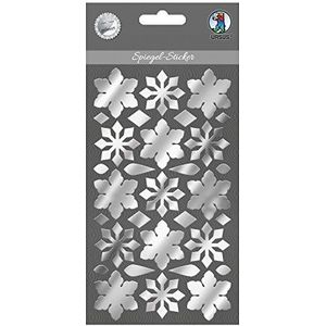 Spiegel-Sticker silber Eiskristalle Motiv 06