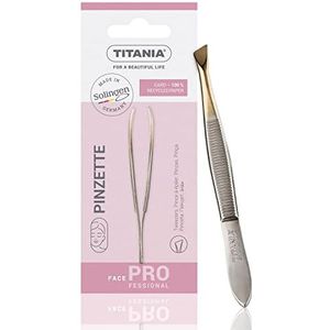 TITANIA Pincet, kant verguld, schuin, per stuk verpakt (1 x 12 g)