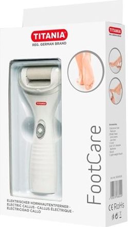 Titania - Voetvijl - Wit - Inclusief 2 Schuurkoppen en Opbergtas