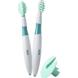 NUK - Training Tandenborstel Set - 2 Stuks - Veiligheidsring