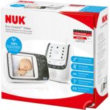 NUK Eco Control + Babyfoon met camera - Stralingsvrij en met terugspreekfunctie - Wit / Antraciet