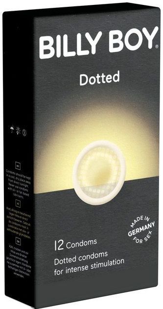 Billy Boy «Dotted» 12 perlgenoppte Kondome aus Naturkautschuklatex