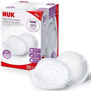 NUK 10252135 NUK High Performance Breast Pads, 60 Stück, weiß