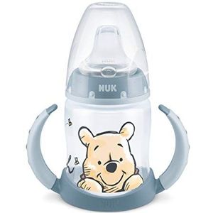 NUK First Choice+ drinkfles | 6-18 maanden | 150 ml | Temperatuurcontrol display | anti-koliekventiel | lekvrije drinksnavel | Ergonomische handgrepen | BPA-vrij | Disney Winnie Puuh (blauw)