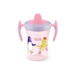 NUK drinkbeker met zachte tuit 230 ml, lekvrij vanaf 6 maanden roze