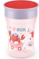NUK Magic Cup leerbeker, 360° lekvrije rand, 8+ maanden, BPA-vrij, 230 ml, krab (rood)