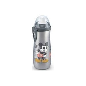 Nuk Disney Mickey Sports Cup beker voor kinderen vanaf 24 maanden met lekvrije drinktak, clip en beschermkap, BPA-vrij, 450 ml, grijs 10255621