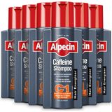 Alpecin Cafeïne Shampoo C1 6x 250ml | Voorkomt en Vermindert Haaruitval | Natuurlijke Haargroei Shampoo voor Mannen