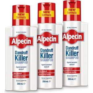 Alpecin Dandruff Killer Anti Roos Shampoo 3x 250ml | Effectief verwijdert en voorkomt roos
