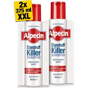 Alpecin Dandruff Killer Anti Roos Shampoo 2x 375ml | Effectief verwijdert en voorkomt roos | Haarverzorging voor mannen Made in Germany