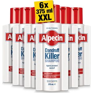 Alpecin Dandruff Killer Anti Roos Shampoo 6x 375ml | Effectief verwijdert en voorkomt roos | Haarverzorging voor mannen Made in Germany